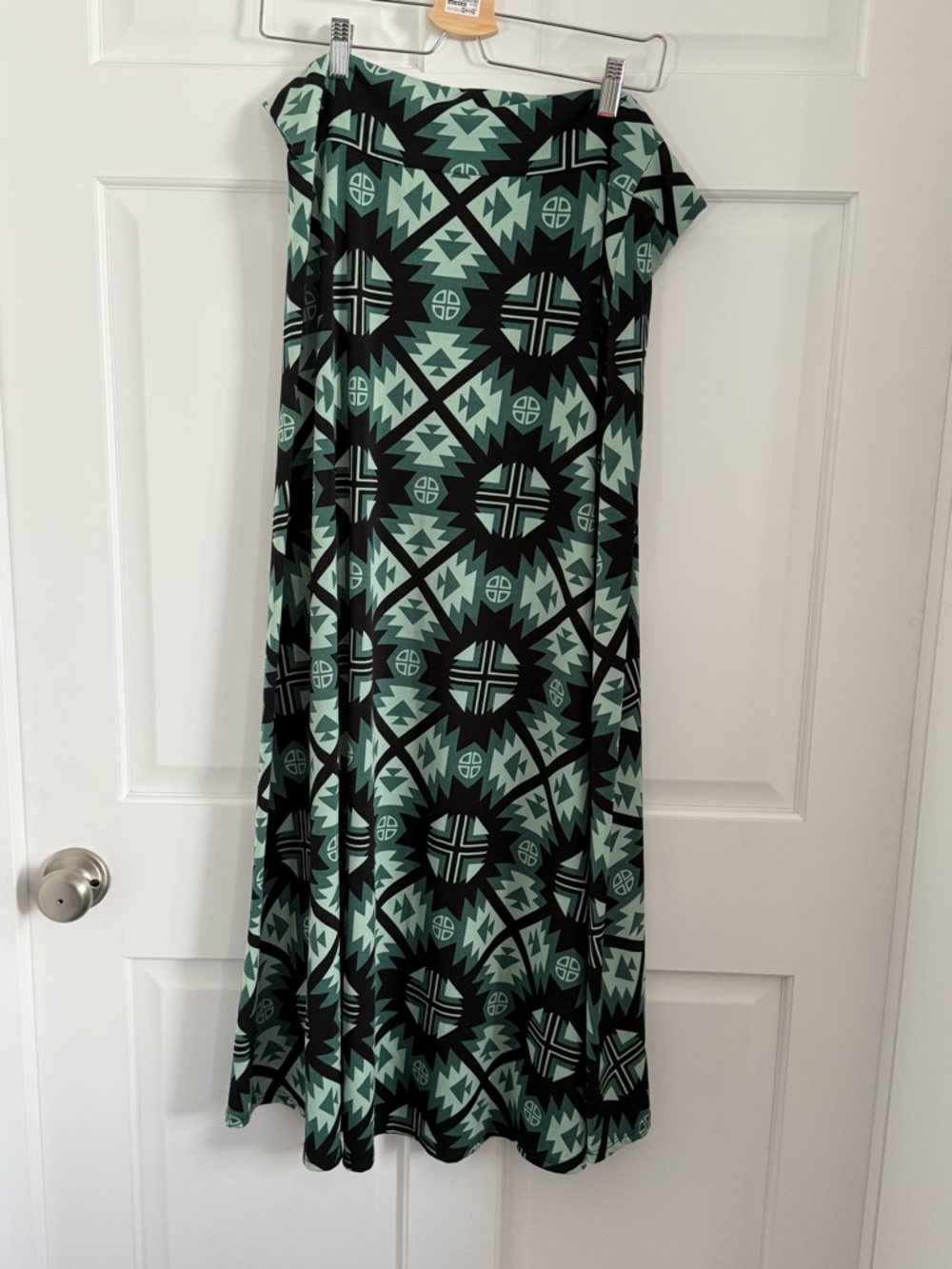 Colorful green and black LuLaRoe Maxi skirt
